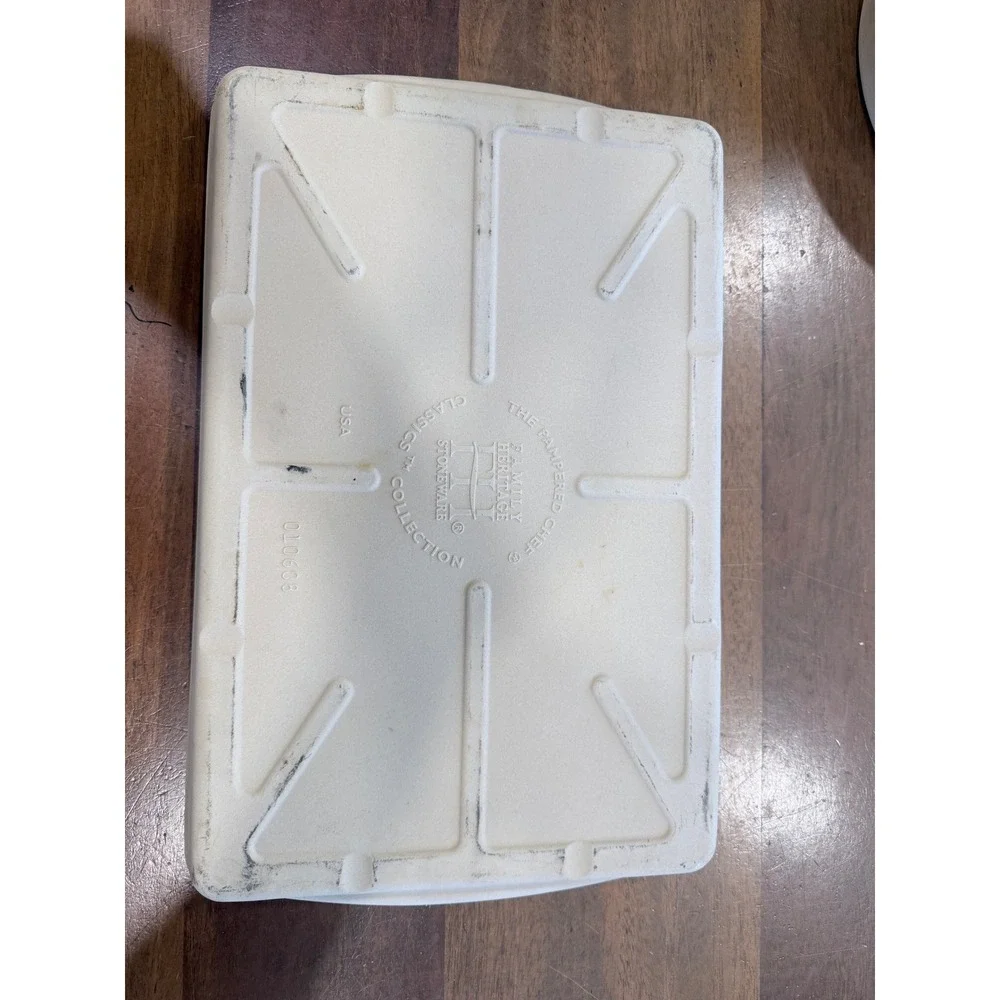 Pampered Chef Fmly Hertg Stoneware Lg Bar Pan 14.75
